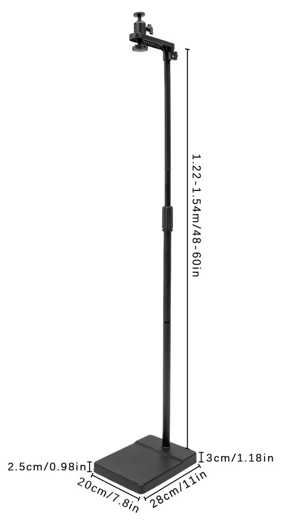Support Projecteur pour Salon et Bureau Réglable Noir Multidirectionnel