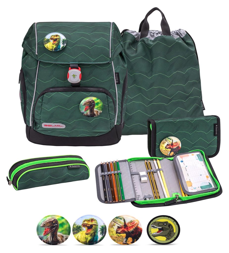 Belmil Comfy Plus Premium Schulranzen Set 5-teilig "Twist of Lime"