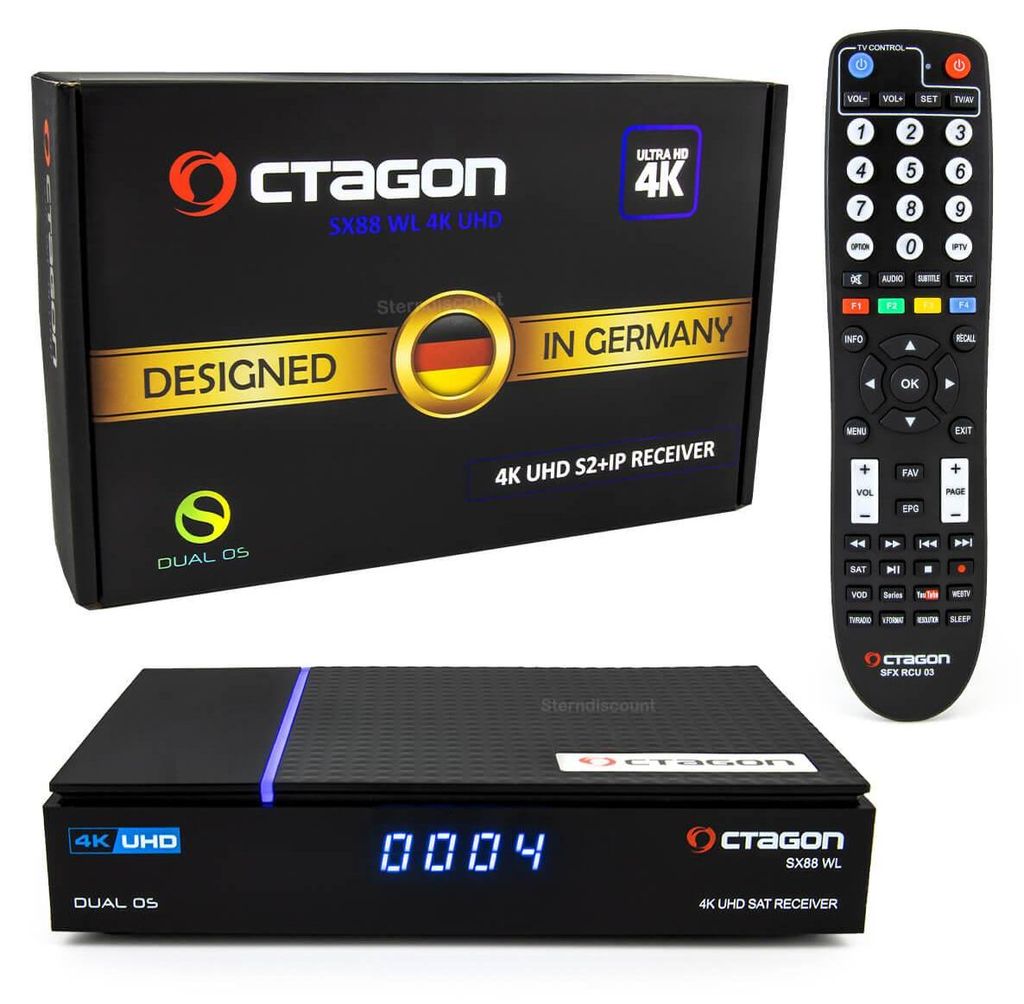 Octagon V2 SX88 4K S2+IP E2 Multiboot Receiver HD Receiver Produktbild 