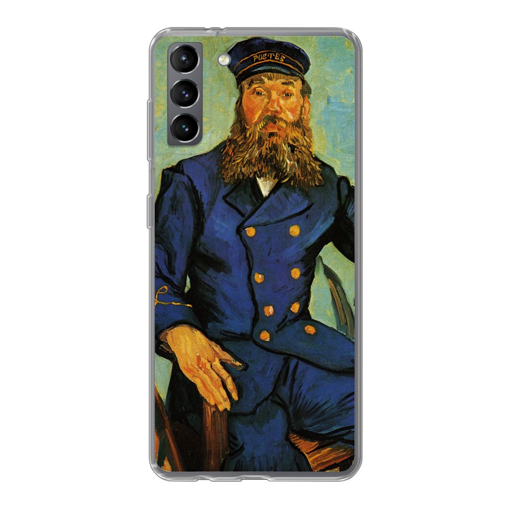 MuchoWow Handyhülle Schutzhülle Hülle für Samsung Galaxy S21 Plus Porträt von Joseph Roulin - Vincent van Gogh Silikon Softcase Handy Hülle...
