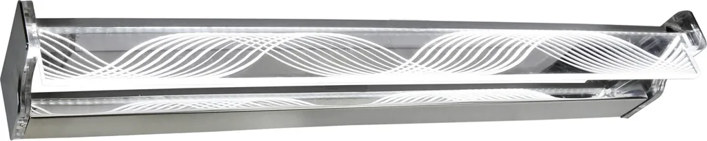 Luminaire mural LED design BATIK chrome 80cm 14W blanc transparent