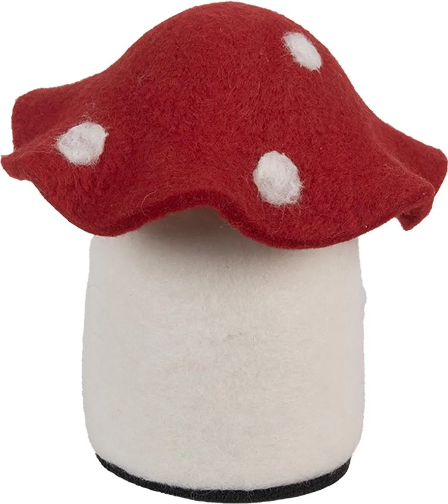 Maison de Décoration Clayre & Eef 20x20x18 cm en Feutre avec Champignons - 3
