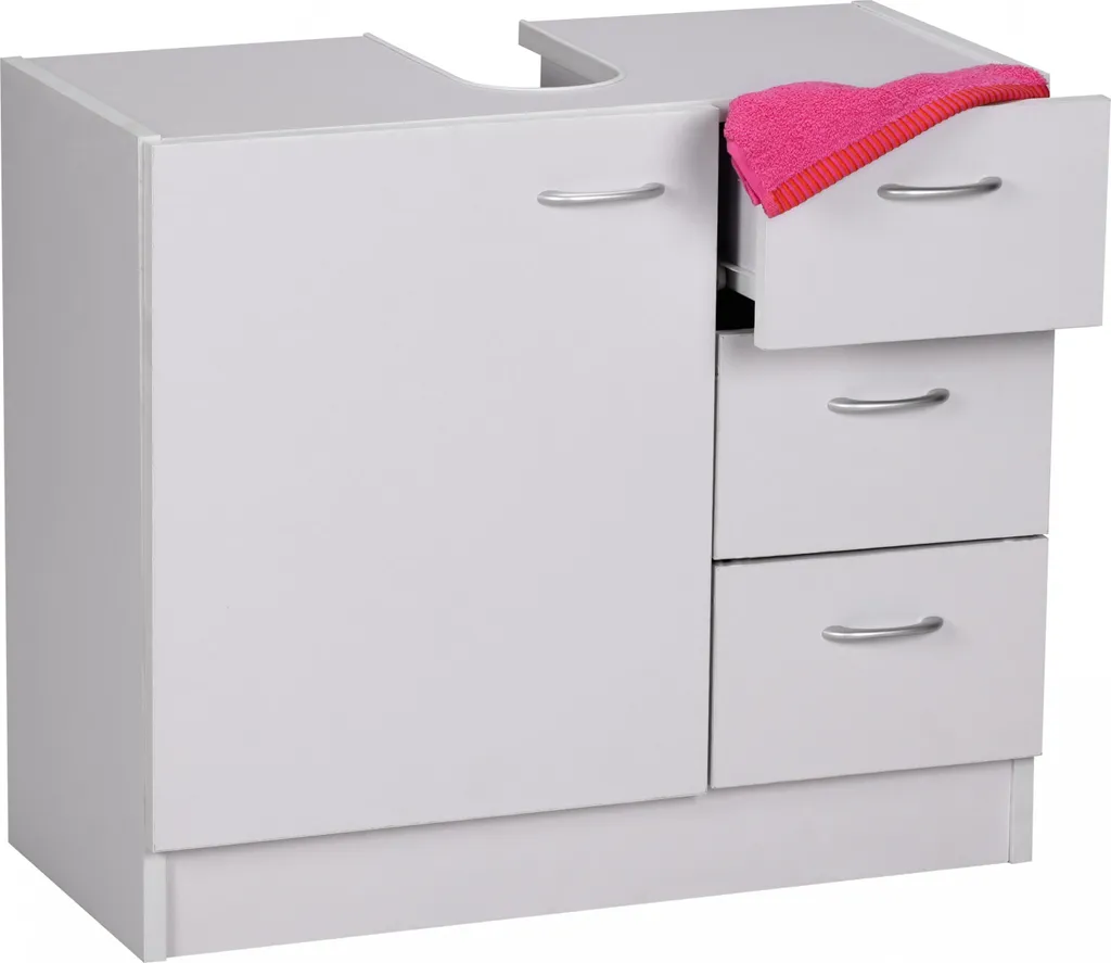 Meuble sous vasque Wohnling WL1.345 blanc pour salle de bain compacte