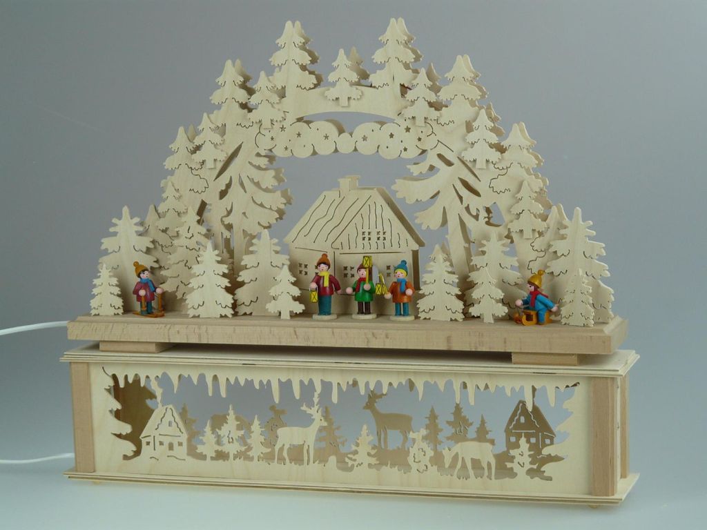 Original Erzgebirgischer Marken Schwibbogen Lichterbogen 50 x 43 cm K50-3_210