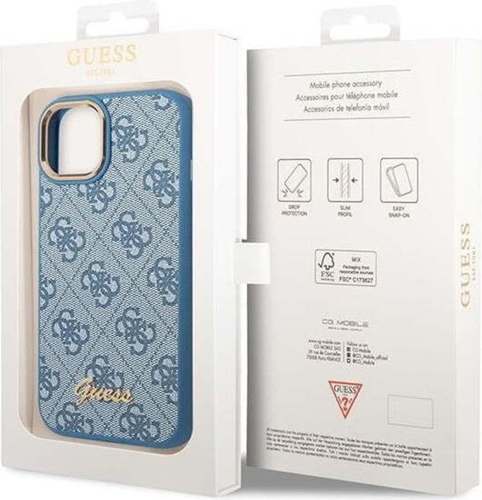 Guess Apple iPhone 14 Pro Hard Case 4G Vintage Gold Logo Obrázok produktu 
