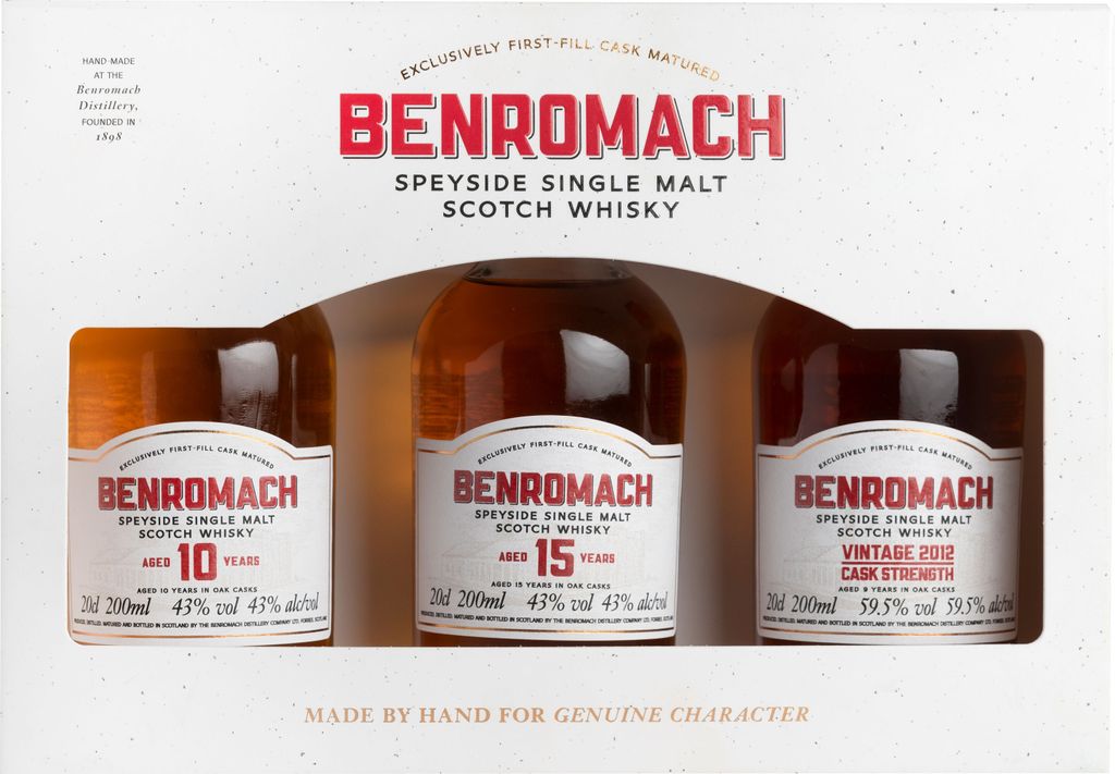 Benromach Distillery Benromach Trio 3x0,2l in Geschenkpackung Speyside NV Whisky ( 1 x 0.6 L )