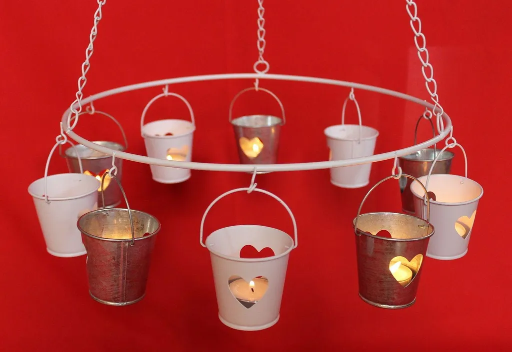 Lustre Suspension Métal Style Bougeoir D-36 cm pour Salon et Entrée
