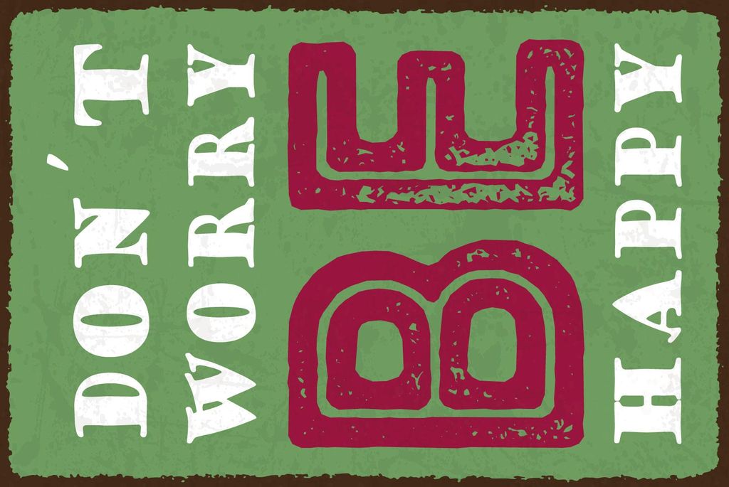 vianmo Holzschild 30x20 cm Don’t worry be