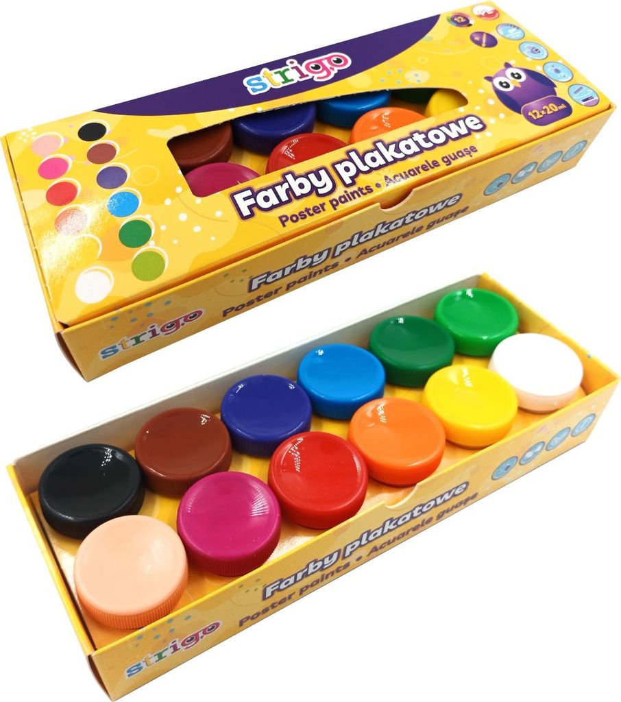 Barvy na plakáty 12 barev STRIGO Obrázek produktu 