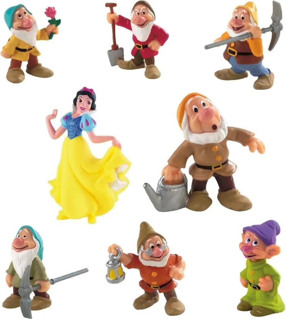 Blanche-Neige et les 7 nains : Set de 8 figurines de collection Disney