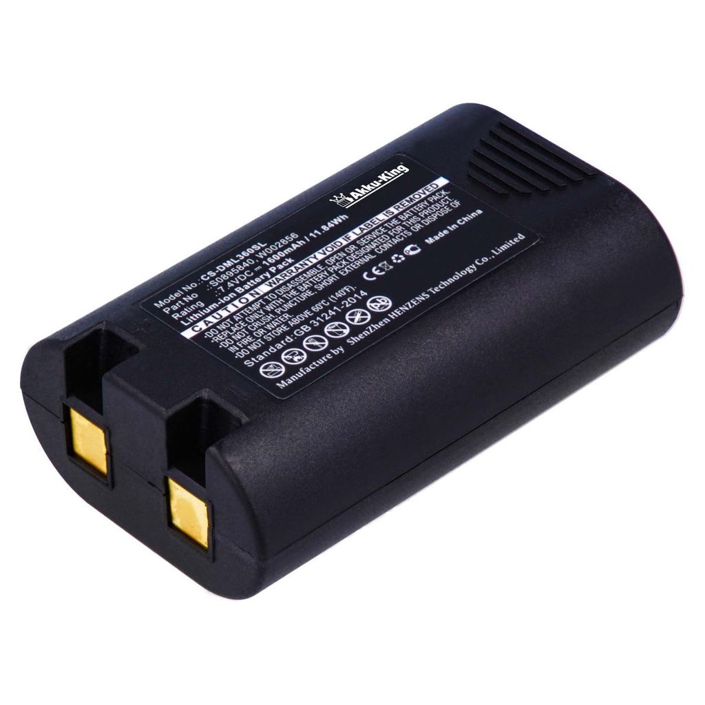 Akku kompatibel mit Dymo S0895840 - Li-Ion 1600mAh - für Labelmanager 360D, 420P, Rhino 4200, 5200