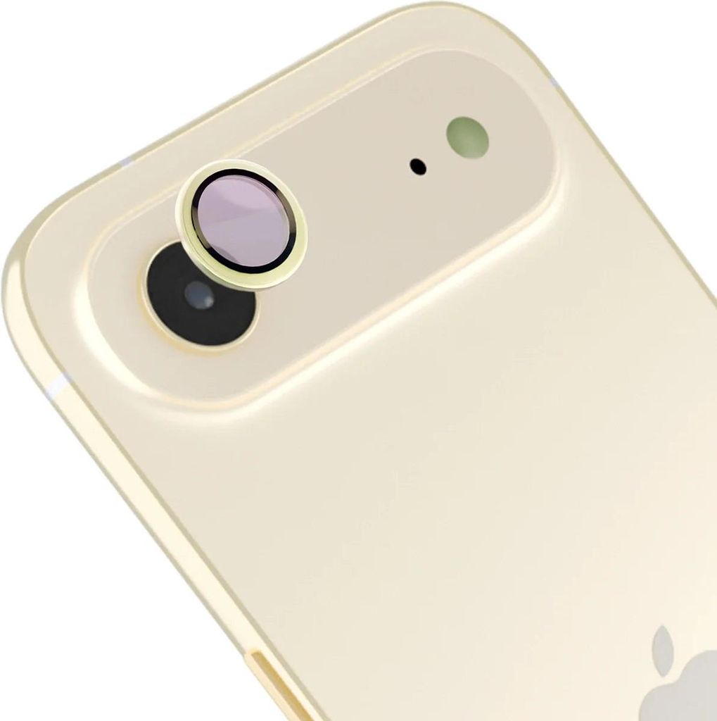 Glas für die Kamera mit Applikator für iPhone Air, Bizon Glass Snap Lens, 1 Set, Hellgoldener Rahmen