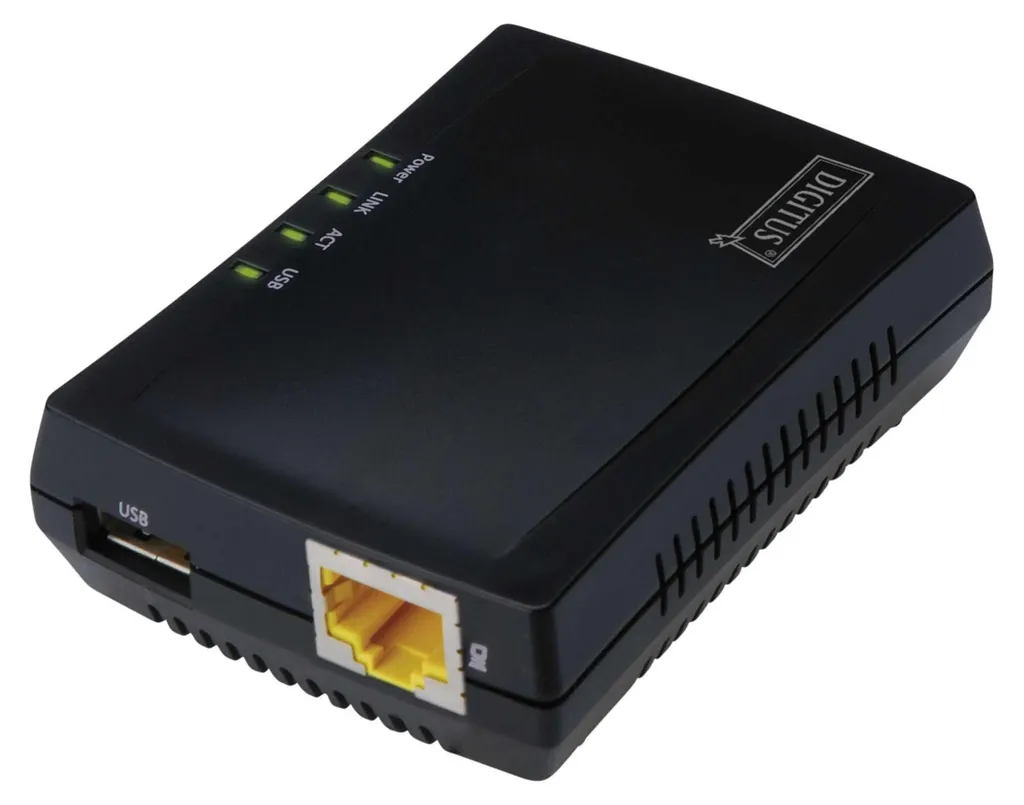 Serveur de Périphériques USB Réseau DIGITUS DN-13020 100Mb LAN Blanc
