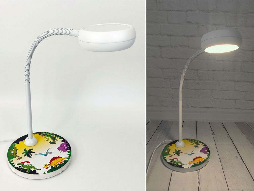 Schreibtischlampe DINO für Kinderzimmer & Jugendzimmer, Leselampe Höhe 43cm