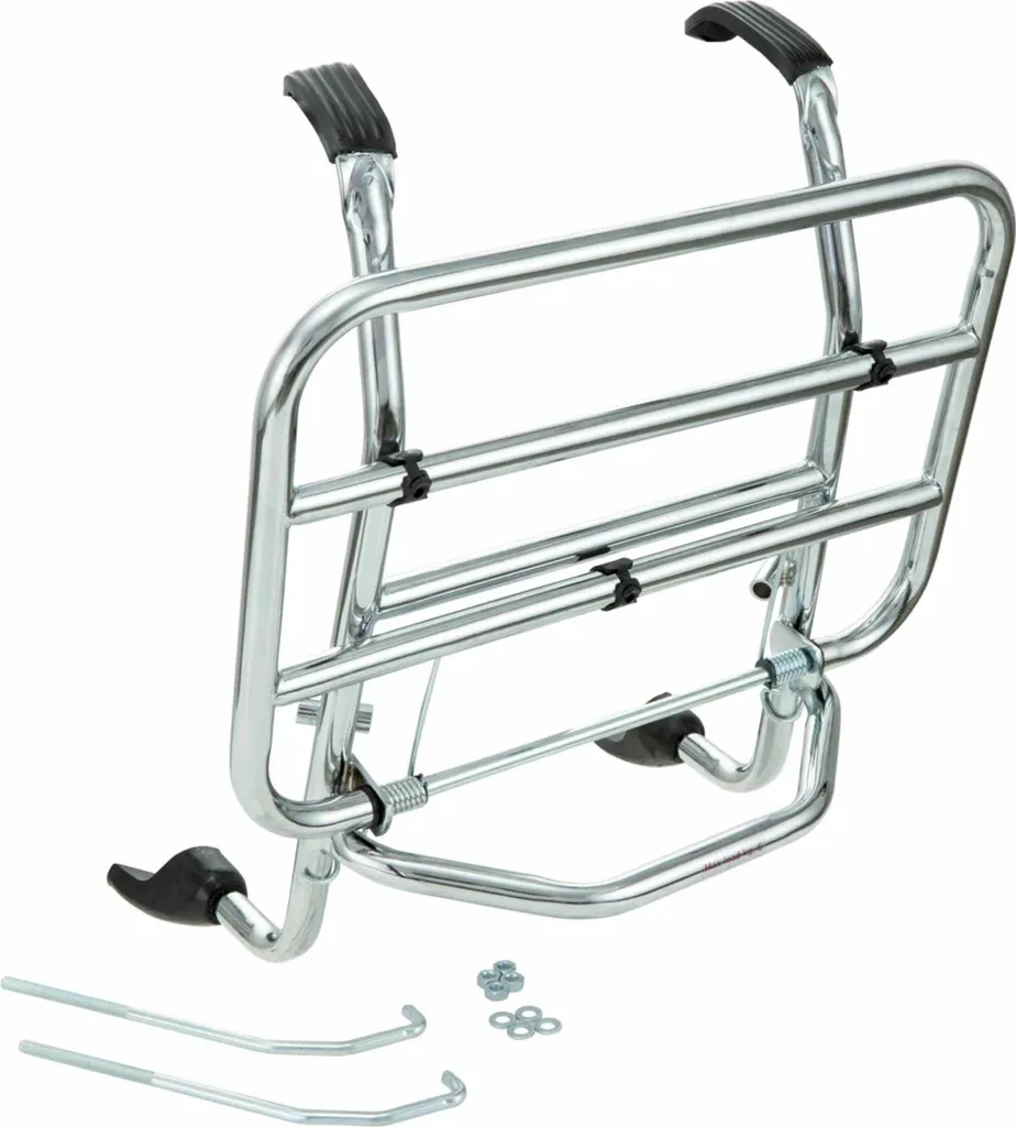 Porte-bagage avant pliable 25x37cm chrome SIP pour scooter vintage