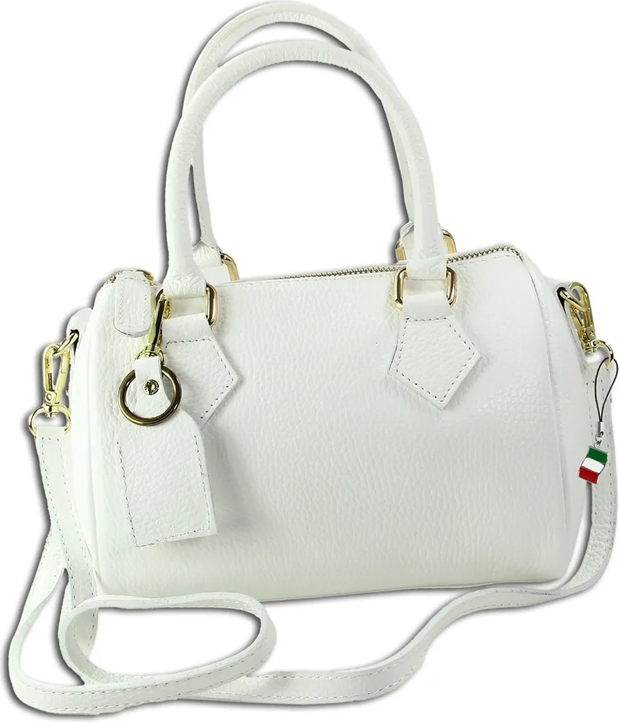 Borsa Bianca Florence OTM807W: Eleganza Minimalista in Pelle Italiana