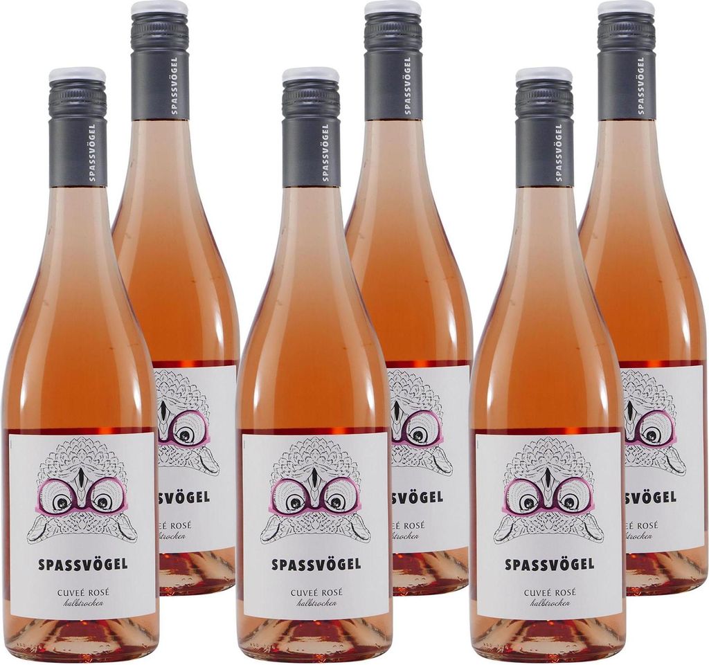 Spassvögel Cuveé Rosé -halbtrocken- (6 x 0,75L) Produktbild 