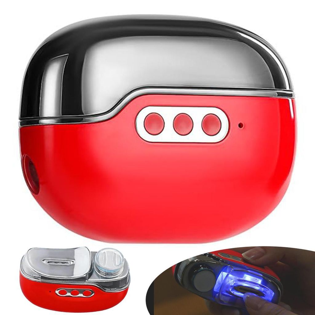 Elektrische Nagelfeile, 4-in-1 elektrisches Nagelset, Schneiden, Feilen, UV-Trocknung & UV-Desinfektion, 3 Modi, kindersicher, für Erwachsene & Ki...