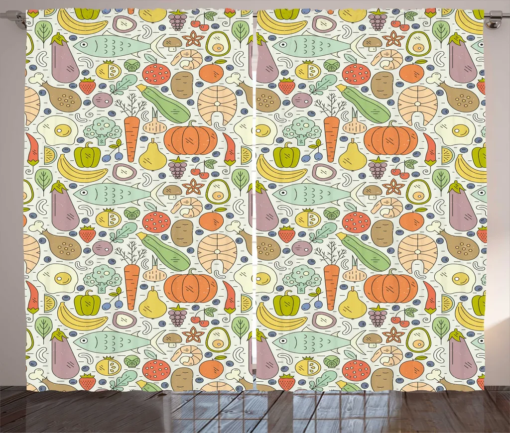 Rideau Facile à Poser 280x225cm pour Grand Salon Style Naturel Rustique