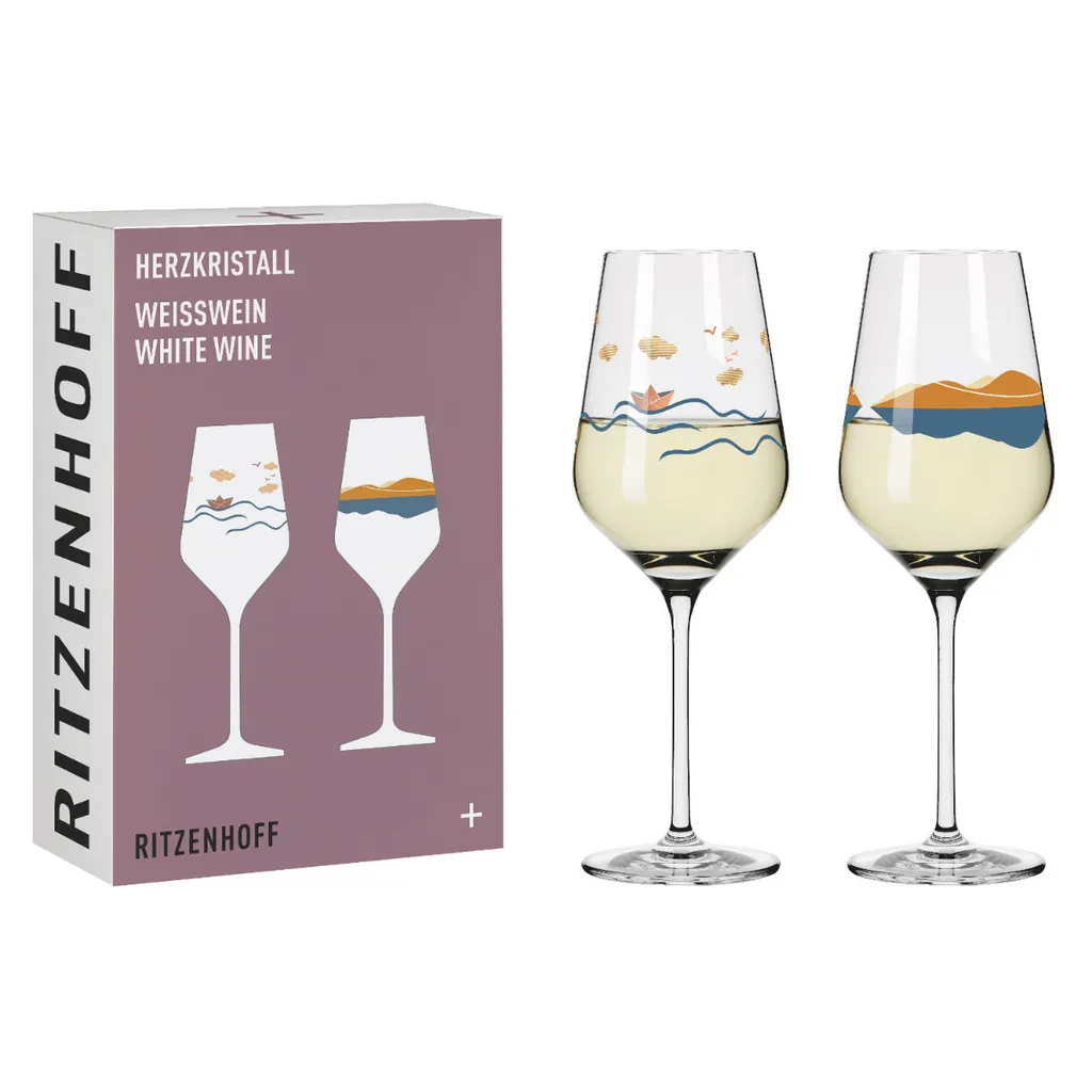 Bicchieri Vino Bianco Ritzenhoff 6171001 Set da 2 | Herzkristall