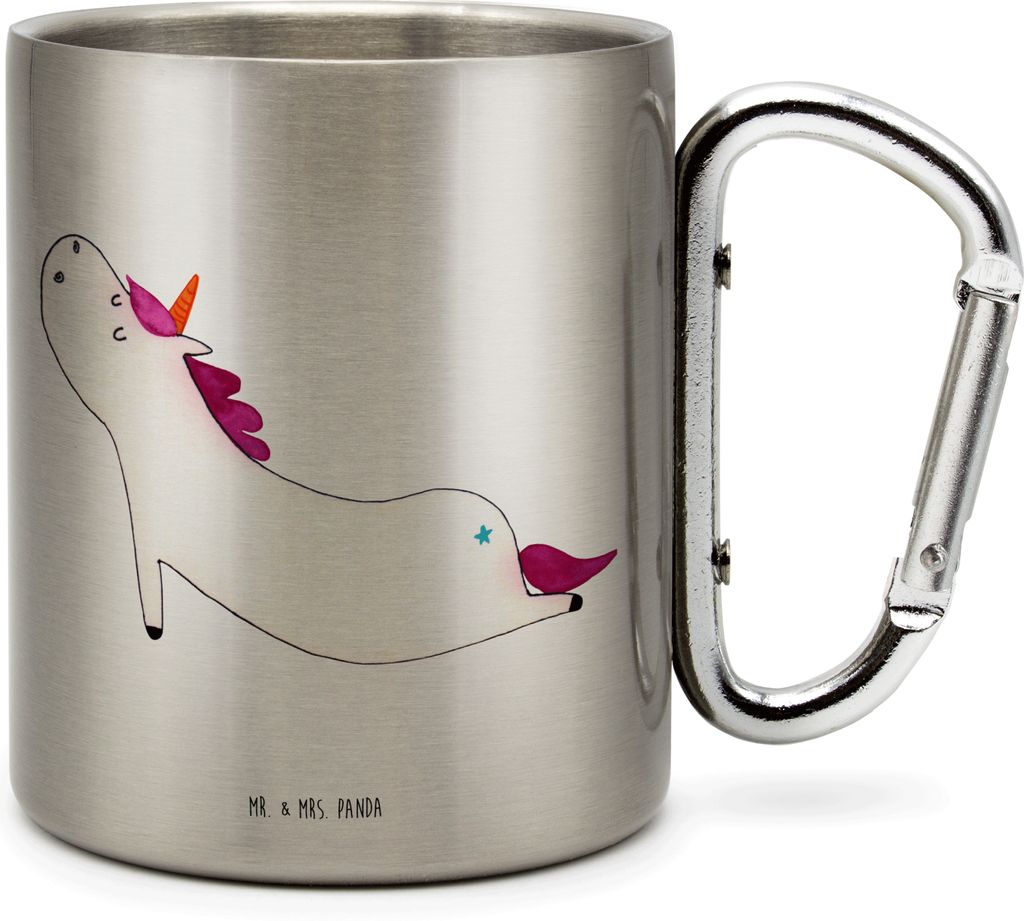 Mr. & Mrs. Panda Thermobecher Einhorn Yoga - Transparent - Produktbild 