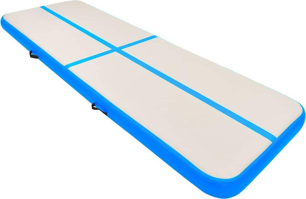 vidaXL Aufblasbare Gymnastikmatte mit Pumpe 300x100x20 cm PVC Blau