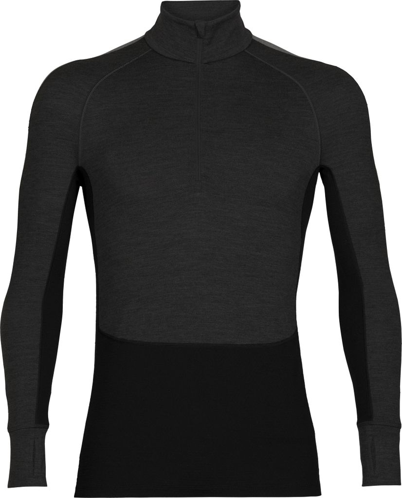 ICEBREAKER M ZoneKnit 260 LS Half Zip JET HTHR/BLK/METRO H/CB JET HTHR/BLK/METRO H/CB S