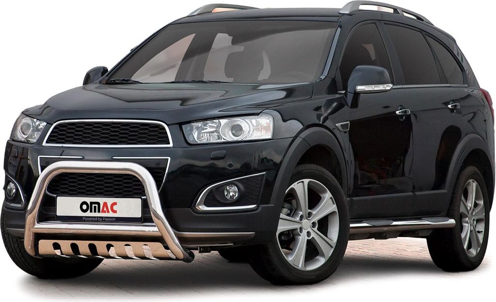 Frontbügel Frontschutzbügel für Chevrolet Captiva 2012-2015 mit ABE Silber Stahl