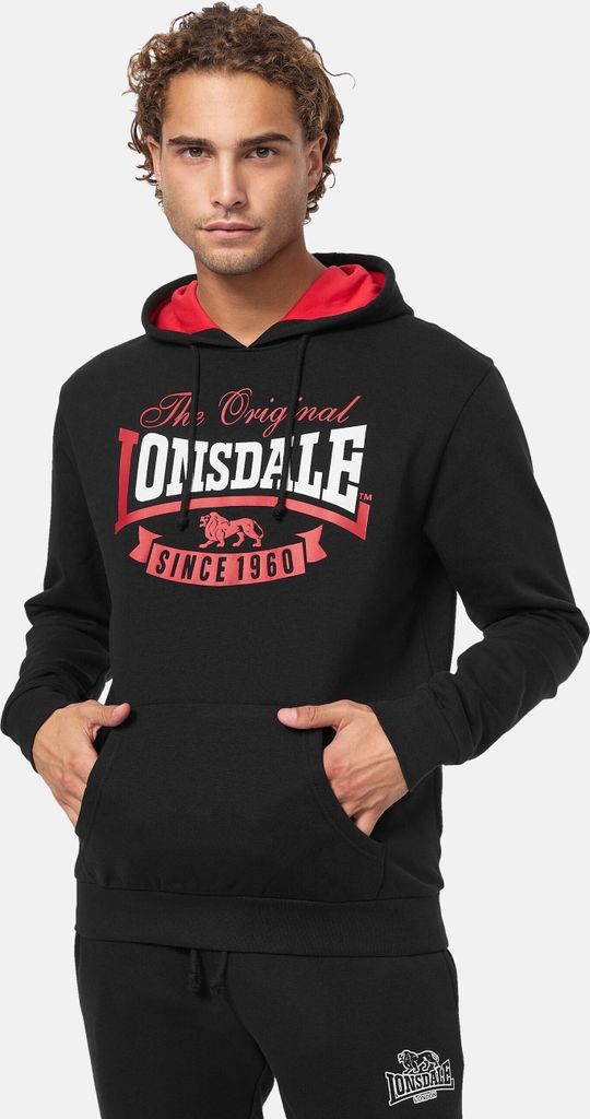 Lonsdale London Kapuzenpullover Kapuzensweatshirt STOTFIELD mit Kängurutasche und Logo-Druck