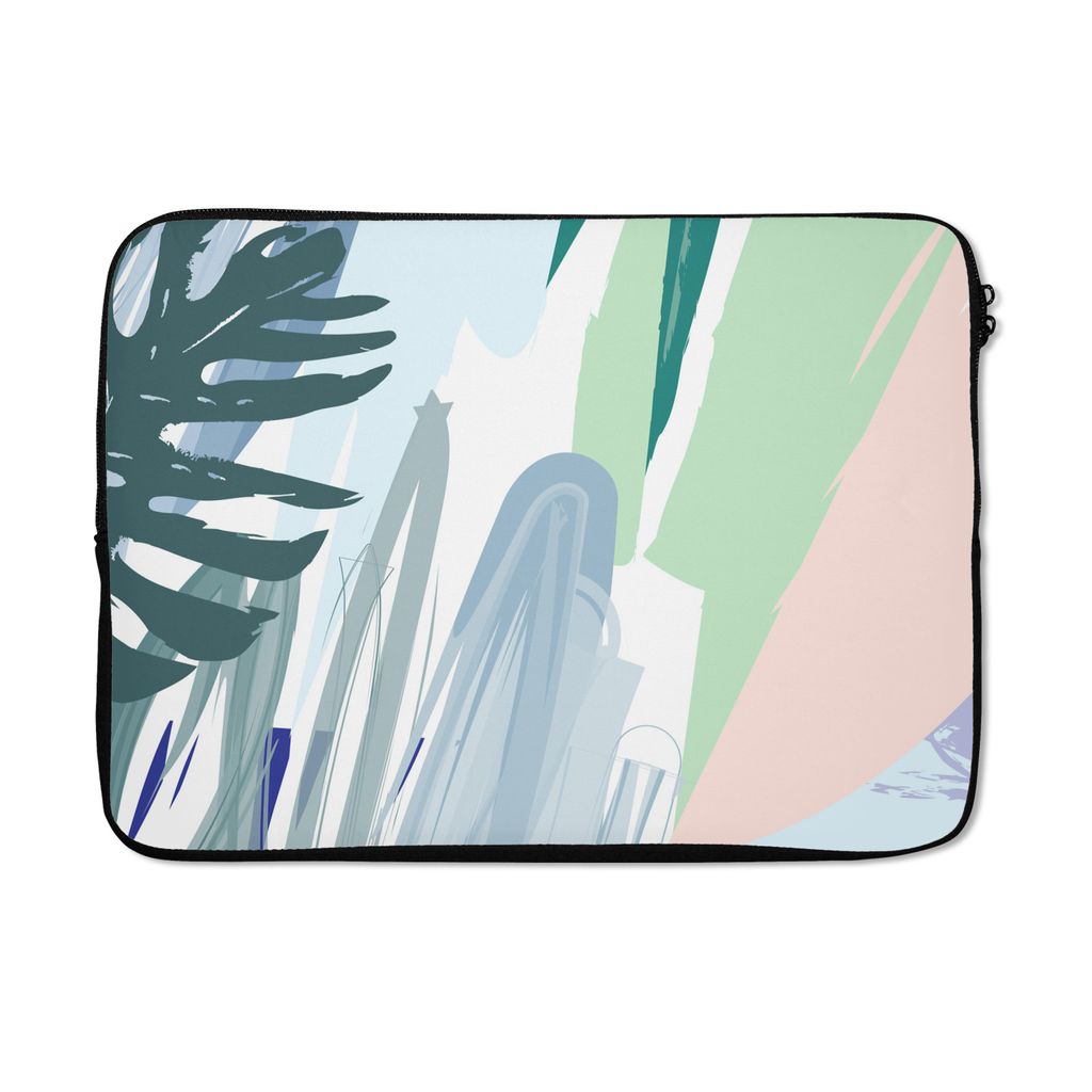 MuchoWow Laptop Hülle 13 Zoll Sommer - Abstrakt - Tropisch Laptoptasche - Laptophülle - Sleeve - Rundumschutz