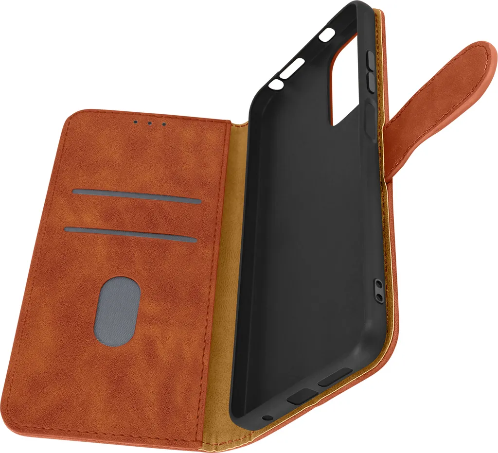 Custodia a portafoglio in ecopelle con funzione stand Xiaomi Redmi Note 11 /11s - Marrone chiaro