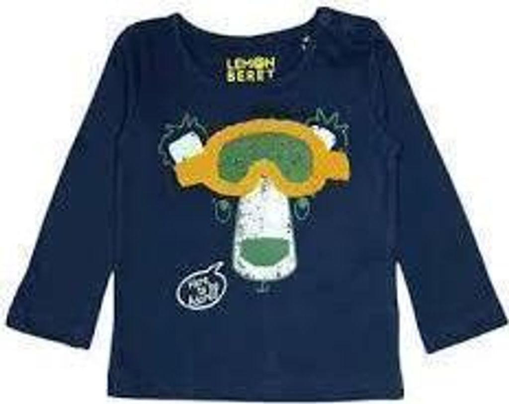 Lemon Beret Langarmshirt Baby Blau 68