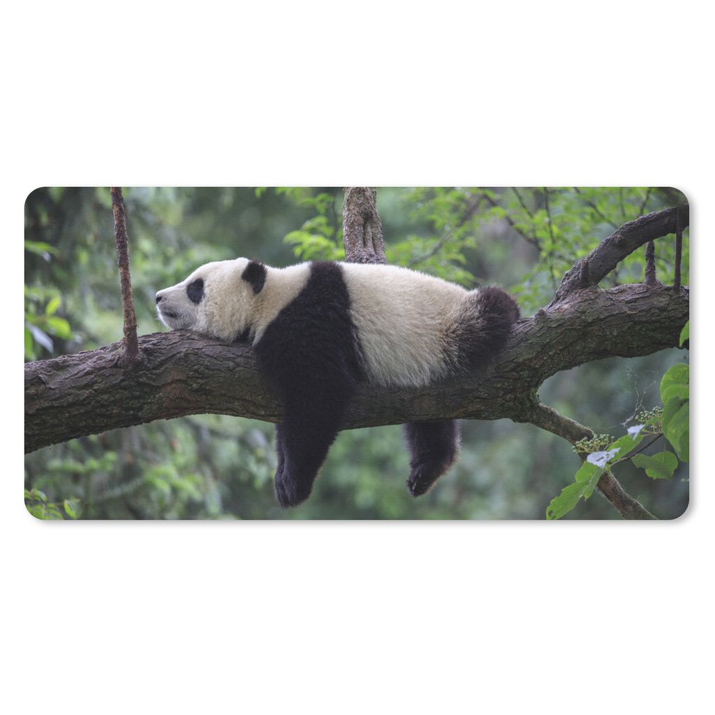 MuchoWow Mauspad Mousepad Panda - Baum - Tiere - Natur 60x30 cm - Mousepads - Maus Mat - Pad - Mausunterlage - Nachhaltig