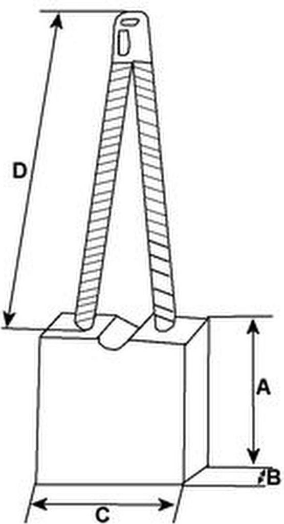 HC-Cargo Anlasser-Kohlebürsten Kohlebürste Starter F032900305 28,60mm
