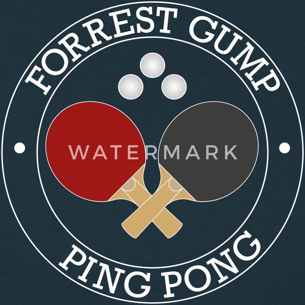 Spreadshirt Forrest Gump Ping Pong God Weiß Männer T-Shirt, 3XL, Navy