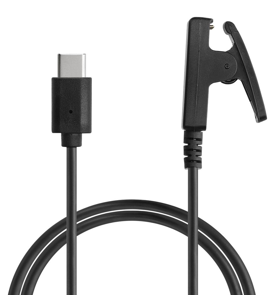 kwmobile USB C Ladekabel kompatibel mit Garmin vivomove Trend / Lily / HR / Forerunner 35 / 30 / 735XT - Kabel Charger - Smart Watch Typ C Ersatzkabel