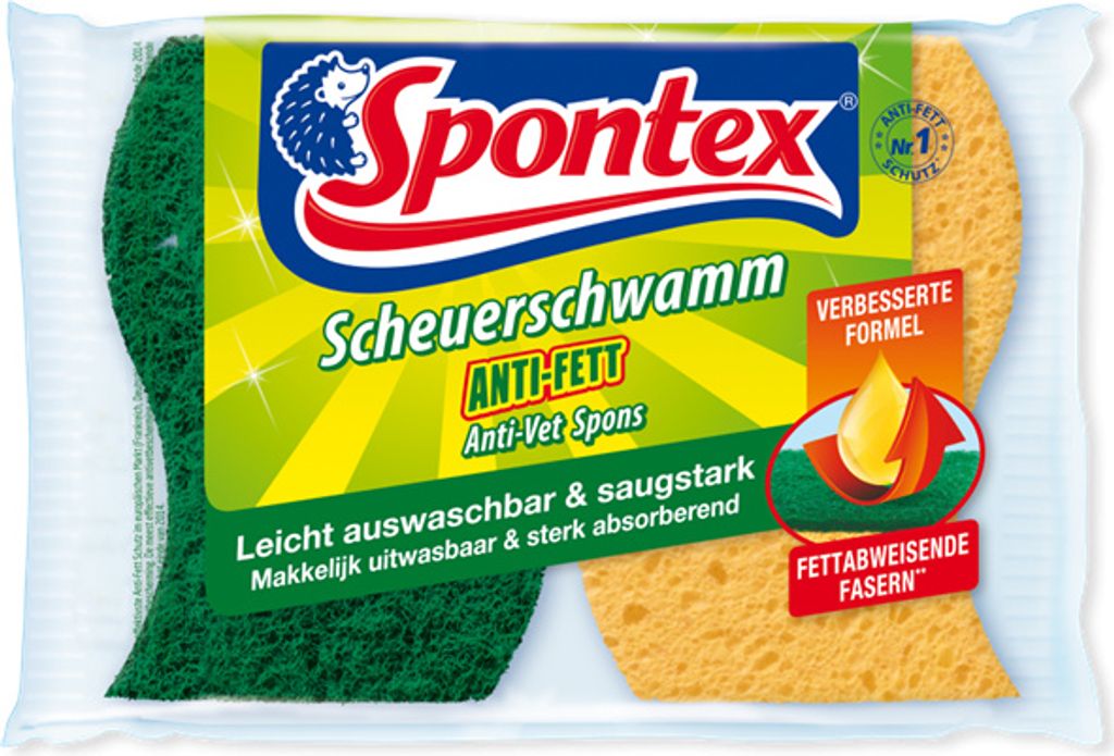 Spontex Scheuerschwamm Anti-Fett für alle robusten Oberflächen 1 Stück