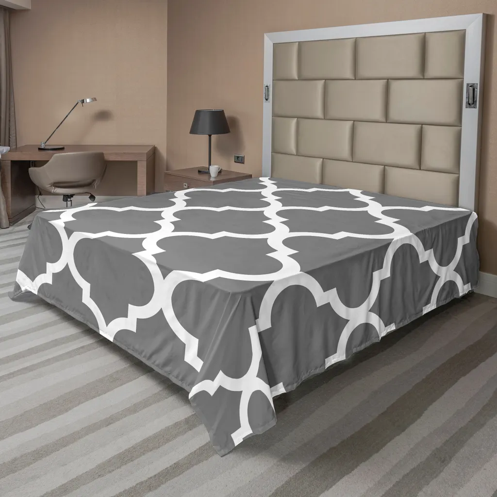 Lenzuolo Sopra ABAKUHAUS 266x260 - Microfibra Morbida Grigio Damasco