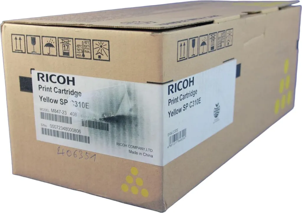 Toner Jaune Ricoh 406351 pour des Documents Laser Nets et Nets - 2