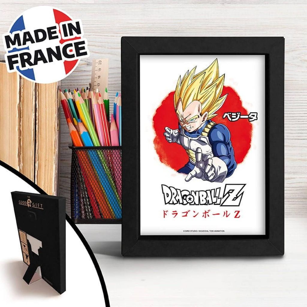 Dragon Ball Z - Black Kraft Frame - Asian Art - Vegeta S. Saiyan