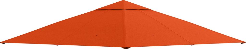 Fortuna Lai Ersatzdach Pavillon Sonnenschutzabdeckung aus Polyester 2,98 x 2,95 m in Orange für Gartenpavillon