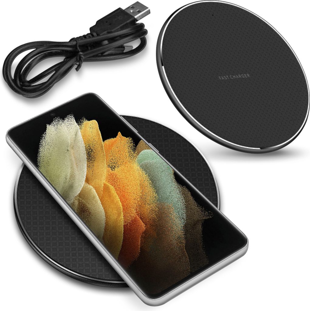 Qi Wireless Schnell Ladestation für Samsung Galaxy S21 S20 Serie 15W 10W Charger