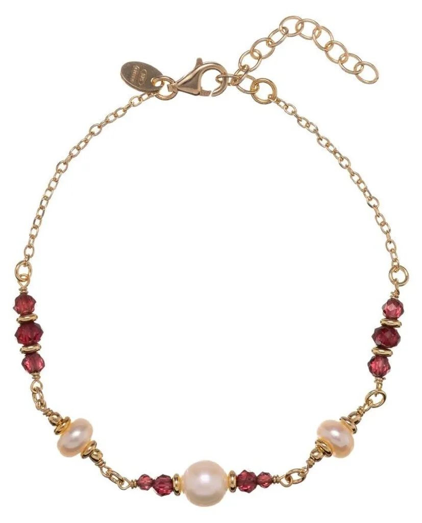 Bracelet plaqué or avec perles et grenats véritable AL5182.01.029
