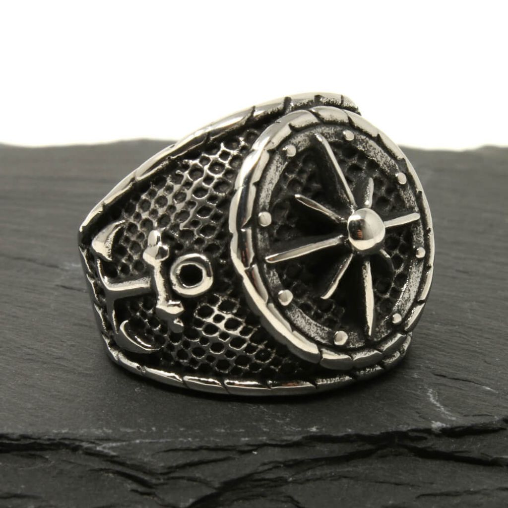 Ring Silber aus Edelstahl - ANCHOR COMPASS 63 Produktbild 