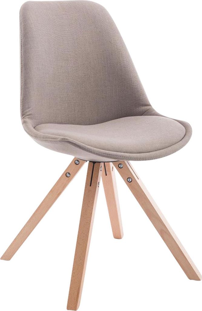 Besucherstuhl SYDNEY - Stoff Taupe 48x56x84 cm | Besucherstühle Konferenzstuhl Wartezimmerstuhl Bürostühle Bürostuhl Konferenzraum Wartezimmer