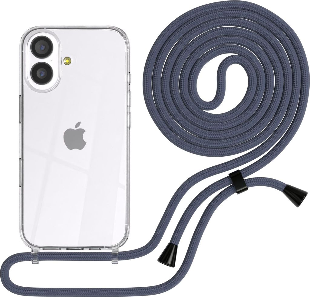 EAZY CASE Handykette mit Hülle für Apple iPhone 17 Backcover Handykette, zum Umhängen in Blau