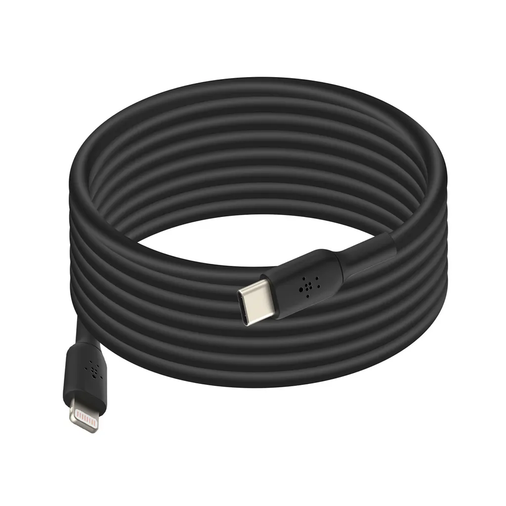 Câble Lightning Belkin BOOST Charge 2m Noir robuste pour iPhone et iPad - 6