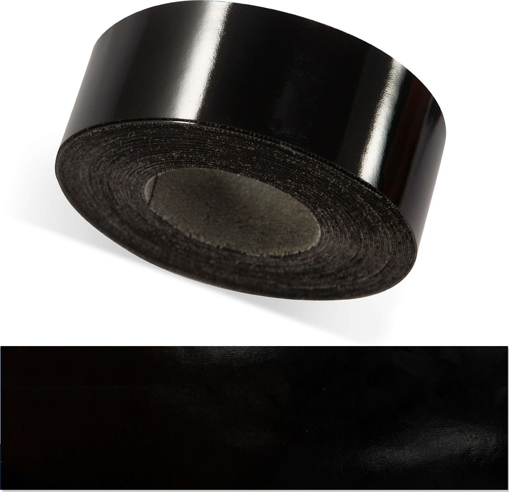 ben+camilla.com Kantenumleimer | Schwarz Hochglanz 45 mm x 25 m | Sicherer, bequem, Profi Material