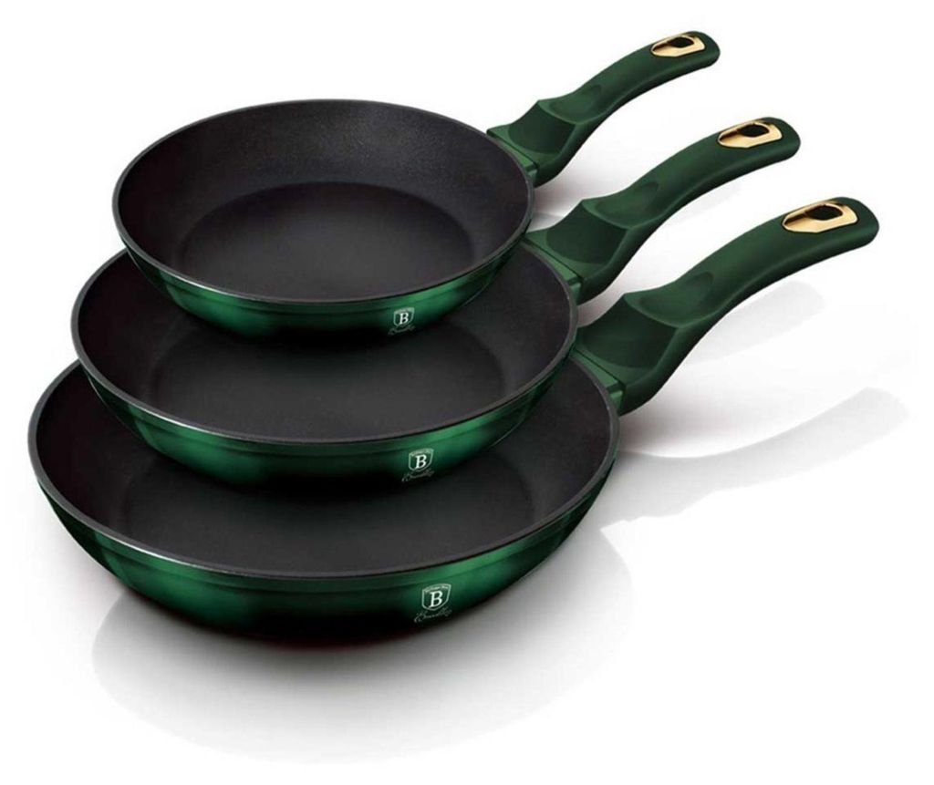 Berlingerhaus Bratpfannen BH-6168 Titan Dunkelgrün 3er Set Produktbild 