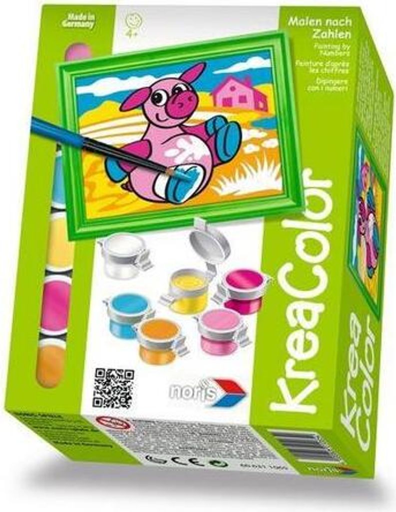 Noris Spiele 606311065 - KreaColor Malen nach Zahlen - Schwein